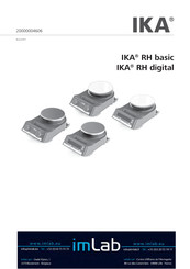 IKA RH digital Mode D'emploi