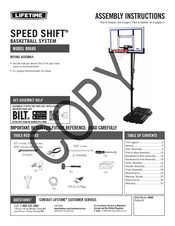 Lifetime SPEED SHIFT 90680 Instructions D'assemblage