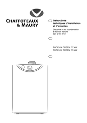 Chaffoteaux & Maury PHOENIX GREEN 24/27 Instructions D'installation Et D'entretien