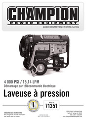 Champion Power Equipment 71351 Guide D'utilisation Et D'entretien