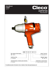 Cleco 250PHF406 Manuel D'instructions