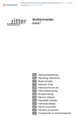 Ritter MultiSchneider icaro 7 Mode D'emploi