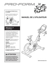 ICON Health & Fitness PRO-FORM PFEVEX71916.0 Le Tour de France Manuel De L'utilisateur