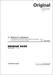 Pottinger NOVACAT 8600 Notice D'utilisation