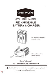 GreenWorks 2901402 Guide D'utilisation