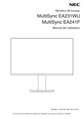 NEC MultiSync EA241F Manuel De L'utilisateur