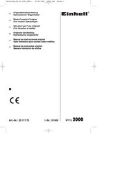 EINHELL BT-TJ 2000 Mode D'emploi D'origine