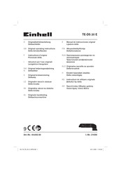 EINHELL TE-DS 20 E Instructions D'origine