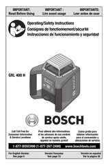 Bosch GRL 400 H Mode D'emploi