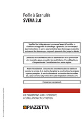 Piazzetta SVEVA 2.0 Manuel D'installation Et D'entretien