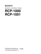 Sony RCP-1000 Mode D'emploi