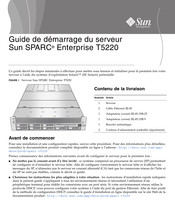Sun SPARC Enterprise T5220 Guide De Démarrage