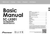 Pioneer ELITE SC-LX501 Manuel De Base