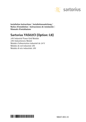 Sartorius YAS02CI Notice D'installation