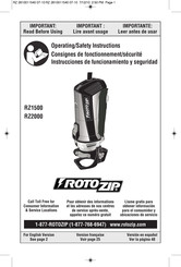 RotoZip RZ2000 Consignes De Fonctionnement/Sécurité