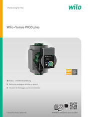 Wilo Yonos PICO plus Notice De Montage Et De Mise En Service