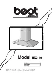 Broan BEST IEX170 Mode D'emploi