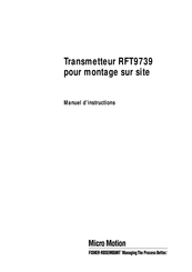 Fisher-Rosemount Micro Motion RFT9739 Manuel D'instructions