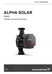 Grundfos ALPHA SOLAR 15-75 130 Instructions D'installation Et D'utilisation