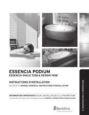 BainUltra ESSENCIA PODIUM 7438 Instructions D'installation