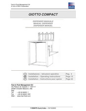 Idex Fast & Fluid Management Giotto Compact Consignes D'installation Et D'utilisation