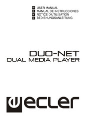 Ecler DUO-NET Notice D'utilisation