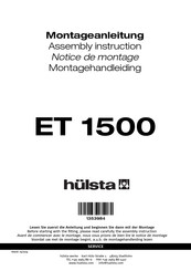 Hülsta ET 1500 Notice De Montage