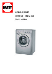 Indesit WIDXL 126 Mode D'emploi