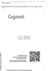 Gigaset GL390 Mode D'emploi