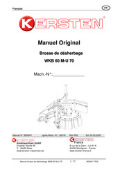 Kersten WKB 60 M-U 70 Manuel D'instructions Original