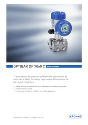 KROHNE OPTIBAR DP 7060 C Notice Technique