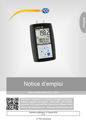 PCE Instruments PDA 01L Notice D'emploi