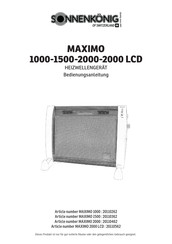 Sonnenkonig MAXIMO 1000 Mode D'emploi