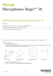 Phonak Roger iN Guide D'installation