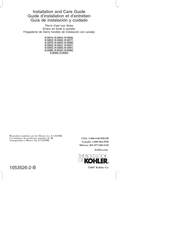 Kohler K-5834 Guide D'installation Et D'entretien