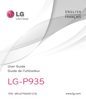 LG P935 Guide De L'utilisateur