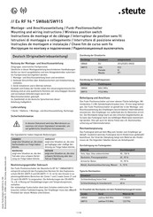 steute RF 96 SW915 Instructions De Montage