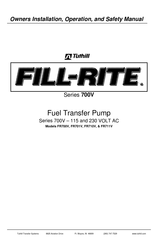 Tuthill Fill-Rite FR700V Manuel D'installation, Fonctionnement Et Securite