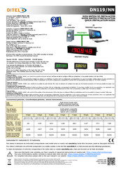 Ditel DN119/NN Guide Rapide D'installation