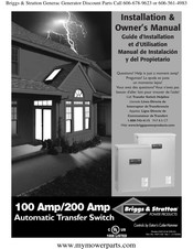 Briggs & Stratton 200 AMP Guide D'installation Et D'utilisation