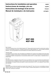 Beko KCF 200 Instructions De Montage Et De Service