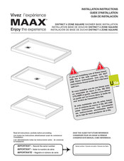 MAAX ZONE SQUARE 60 Guide D'installation