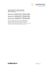 Sartorius YDH01CWS Notice D'installation