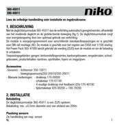 Niko 360-45011 Mode D'emploi