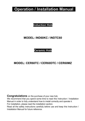 Culina INDTC60 Manuel D'installation Et D'opération
