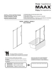 Maax HALO DOORS Guide D'installation