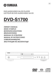 Yamaha DVD-S1700 Mode D'emploi