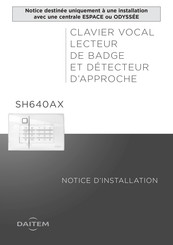 DAITEM SH640AX Notice D'installation