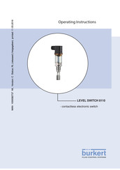 Burkert LEVEL SWITCH 8110 Mise En Service