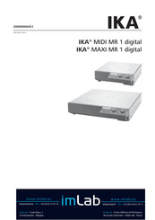 IKA MIDI MR 1 digital Mode D'emploi